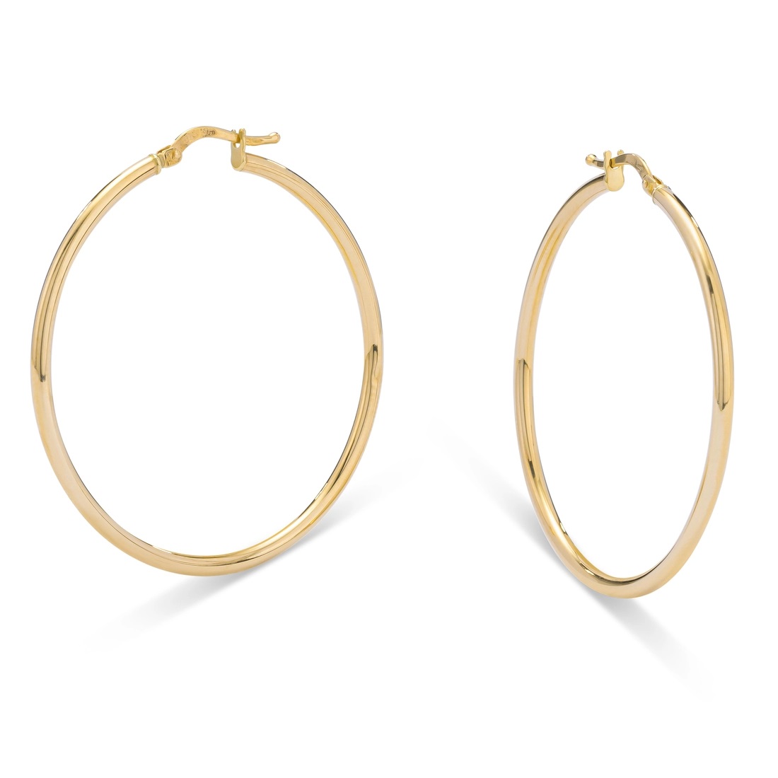 Monzario - Oorringen 40x2mm rond 14kt Geelgoud